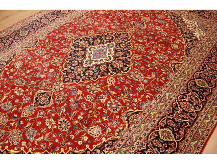 Persian carpet Kashan virgin wool 357x248 cm Red