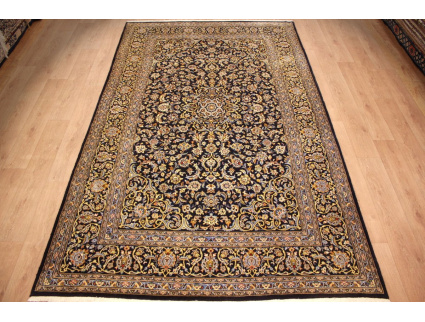 Persian carpet Kashan pure wool 323x228 cm Blue