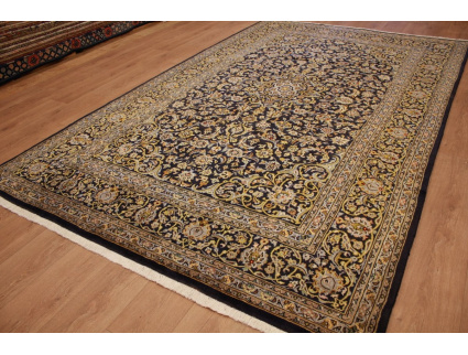 Persian carpet Kashan pure wool 323x228 cm Blue