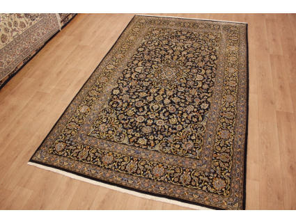 Persian carpet Kashan pure wool 323x228 cm Blue