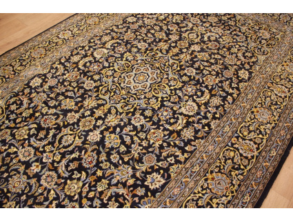 Persian carpet Kashan pure wool 323x228 cm Blue