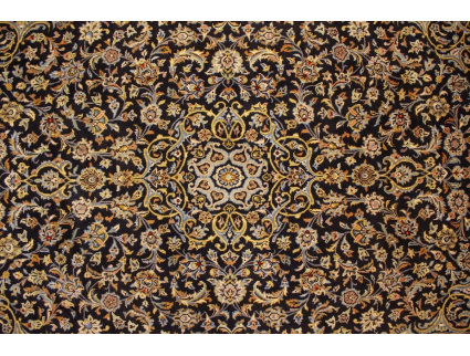 Persian carpet Kashan pure wool 323x228 cm Blue