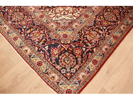 Persian carpet Kashan virgin wool 346x231 Red