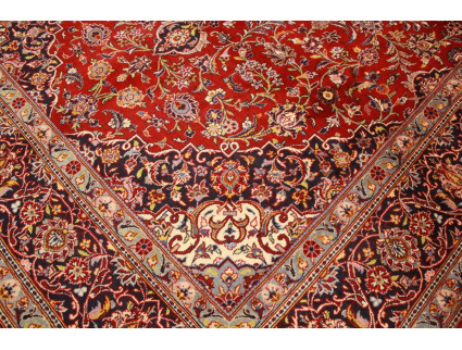 Persian carpet Kashan virgin wool 346x231 Red