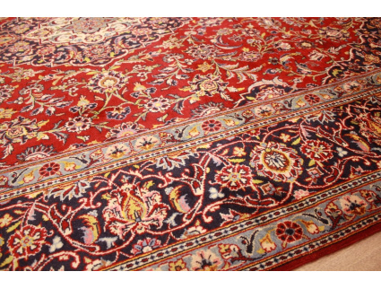 Persian carpet Kashan virgin wool 346x231 Red