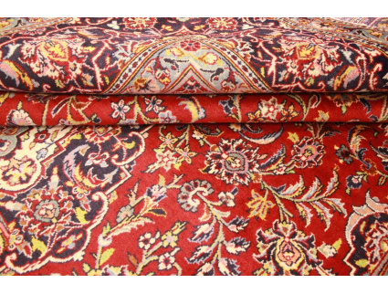 Persian carpet Kashan virgin wool 346x231 Red