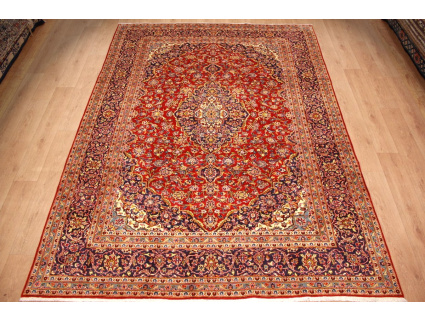 Persian carpet Kashan virgin wool 335x242 Red