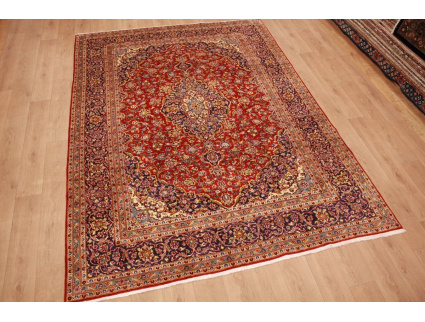 Persian carpet Kashan virgin wool 335x242 Red