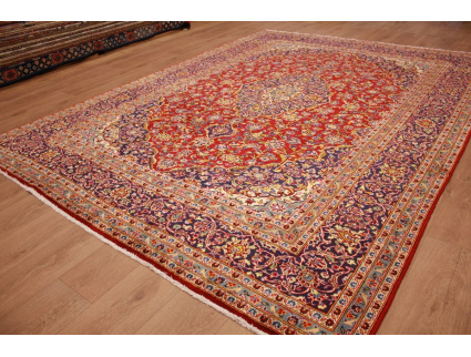 Persian carpet Kashan virgin wool 335x242 Red