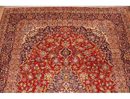 Persian carpet Kashan virgin wool 335x242 Red