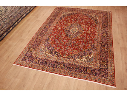 Persian carpet Kashan virgin wool 335x242 Red