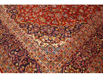 Persian carpet Kashan virgin wool 335x242 Red