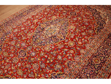 Persian carpet Kashan virgin wool 335x242 Red