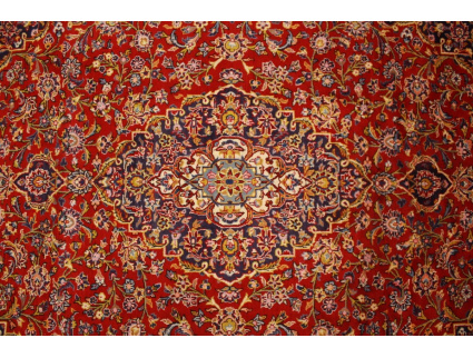 Persian carpet Kashan virgin wool 335x242 Red