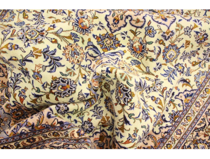 Persian carpet "Kashan" pure wool 337x245 cm Beige