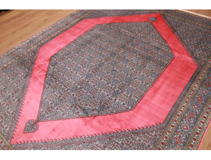 Kashmir silk carpet oriental rug  326x245 cm Pink