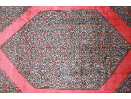 Kashmir silk carpet oriental rug  326x245 cm Pink