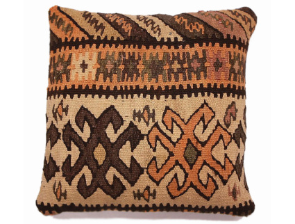 Oriental Kilim Pillow cushion natural colors & wool ca. 40x40 cm