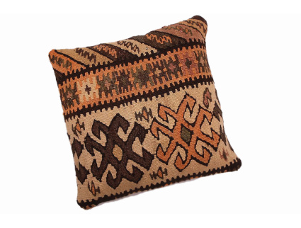 Oriental Kilim Pillow cushion natural colors & wool ca. 40x40 cm