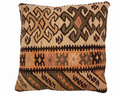 Oriental Kilim Pillow cushion natural colors & wool ca. 40x40 cm