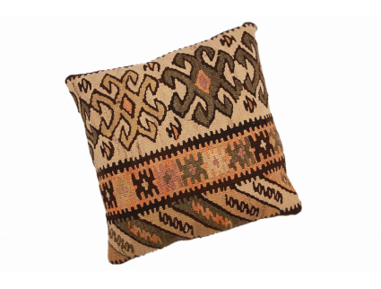 Oriental Kilim Pillow cushion natural colors & wool ca. 40x40 cm