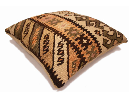 Oriental Kilim Pillow cushion natural colors & wool ca. 40x40 cm