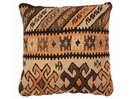 Oriental Kilim Pillow cushion natural colors & wool ca. 40x40 cm