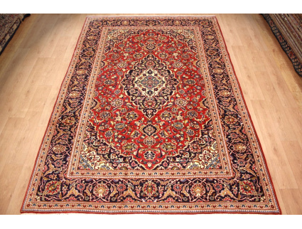 Persian carpet Kashan virgin wool 354x240 Red