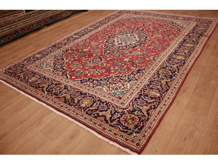 Persian carpet Kashan virgin wool 354x240 Red