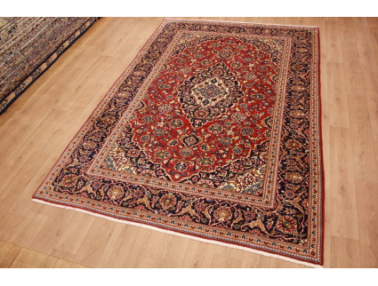 Persian carpet Kashan virgin wool 354x240 Red