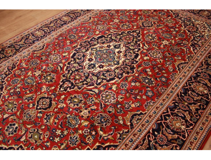 Persian carpet Kashan virgin wool 354x240 Red