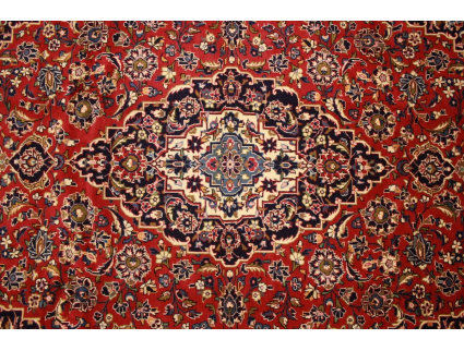 Persian carpet Kashan virgin wool 354x240 Red