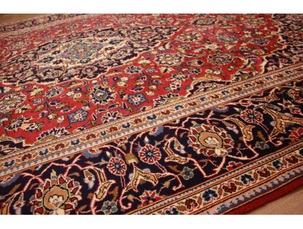 Persian carpet Kashan virgin wool 354x240 Red