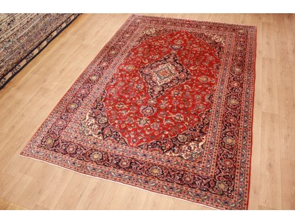 Persian carpet Kashan virgin wool 351x246 Red