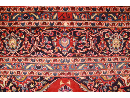 Persian carpet Kashan virgin wool 351x246 Red