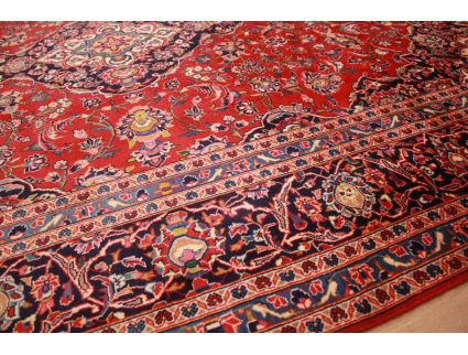 Persian carpet Kashan virgin wool 351x246 Red