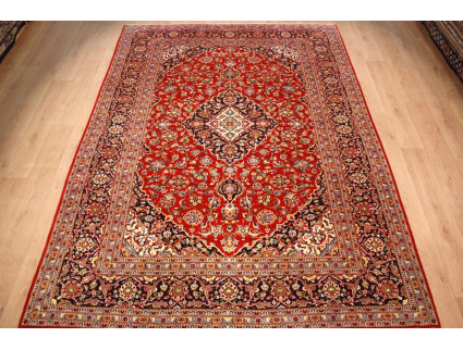 Persian carpet Kashan virgin wool 330x236 Red