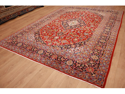 Persian carpet Kashan virgin wool 330x236 Red