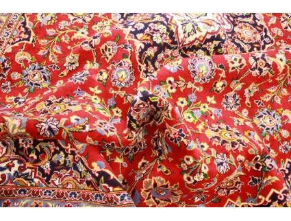 Persian carpet Kashan virgin wool 330x236 Red