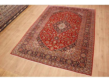 Persian carpet Kashan virgin wool 330x236 Red