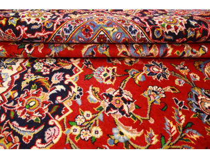 Persian carpet Kashan virgin wool 330x236 Red