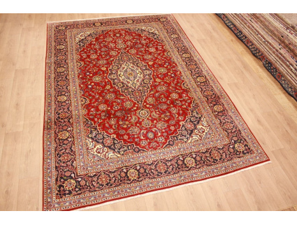 Persian carpet Kashan virgin wool 355x245 Red