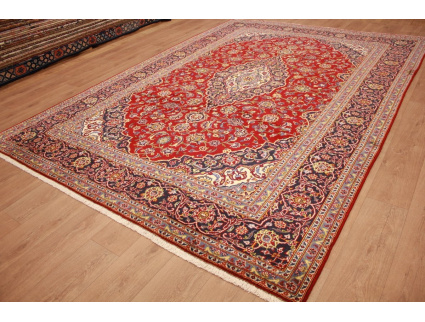 Persian carpet Kashan virgin wool 355x245 Red