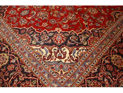 Persian carpet Kashan virgin wool 355x245 Red