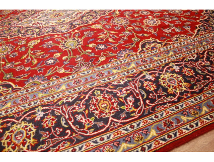 Persian carpet Kashan virgin wool 355x245 Red