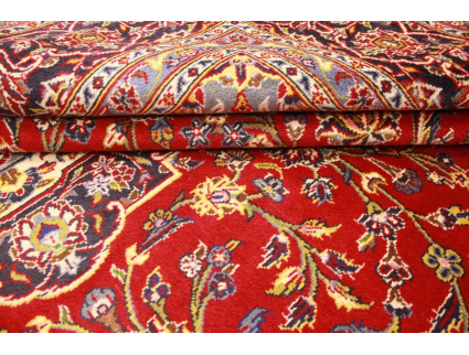 Persian carpet Kashan virgin wool 355x245 Red