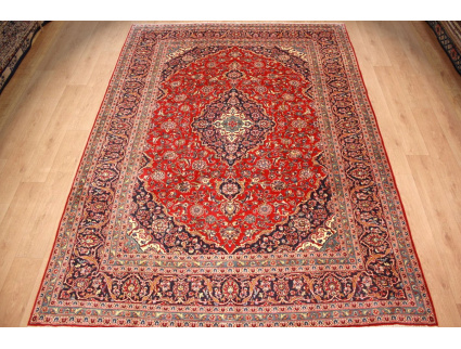 Persian carpet Kashan virgin wool 339x245 Red