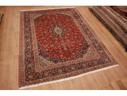 Persian carpet Kashan pure wool 395x295 cm Red