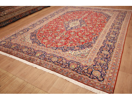 Persian carpet Kashan pure wool 395x295 cm Red