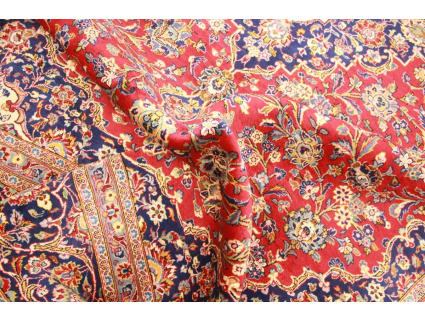 Persian carpet Kashan pure wool 395x295 cm Red